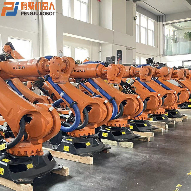 IP 65 Safety Loading Robot untuk aman dan memuat 210 Kg muatan Upgrade jalur produksi Anda dengan KUKA KR210: Mitra utama Anda untuk pengelasan, penanganan & More