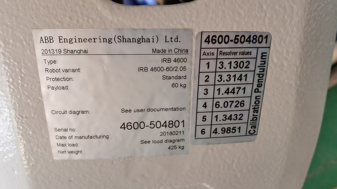 IRB 4600-60/2.05 6-Axis Robotic Arm 60kg Muatan Berguna dan 2050mm Jangkauan untuk Additive Manufacturing Assembly Dispensing Finishing