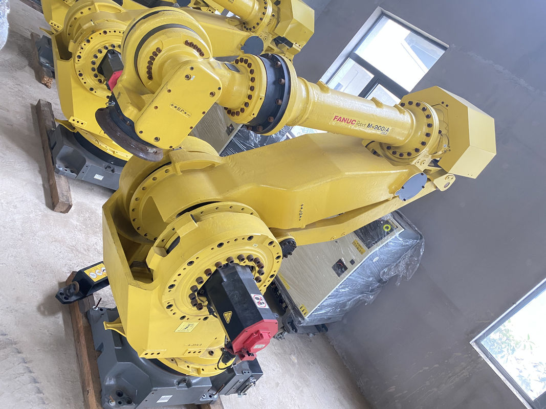 Fanuc M-900iA 350 Robot yang Digunakan 6 Poros 2655mm Reach R30iA Controller Sempurna untuk Palletizing dan Banyak Lagi